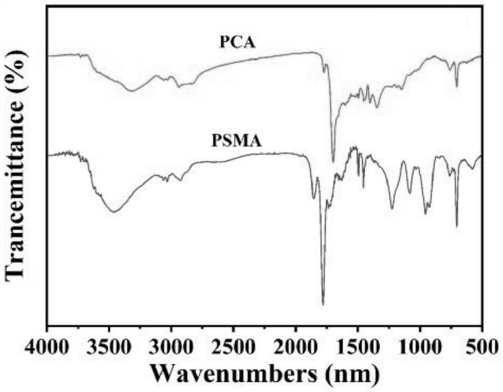 Modified polyphenol amine material as well as preparation method and application thereof