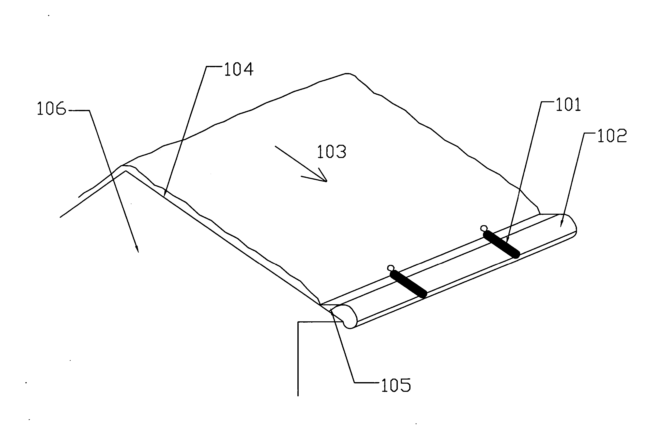 Method for breaching ice dams on the roof of a house