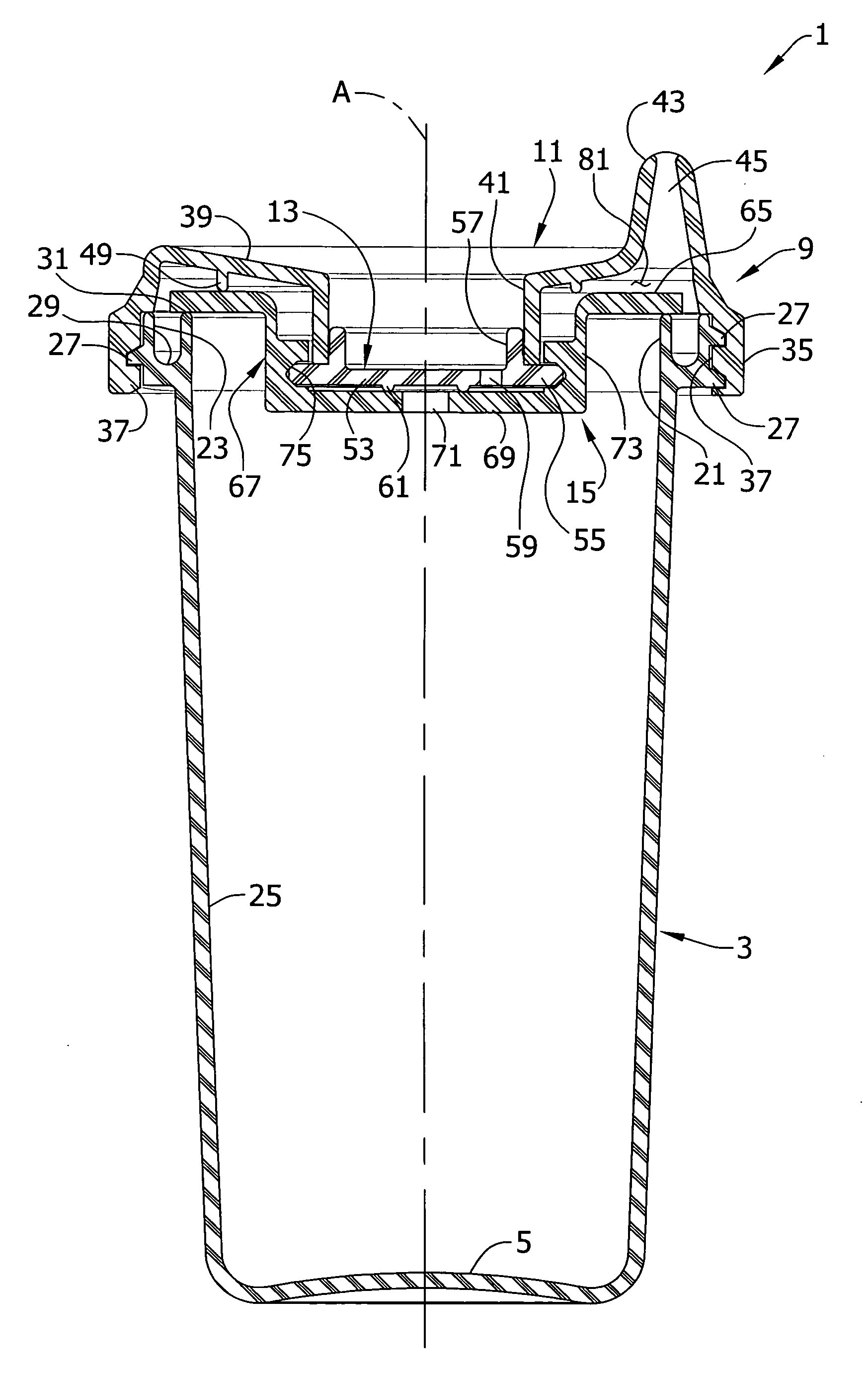 Leak resistant drinking cup