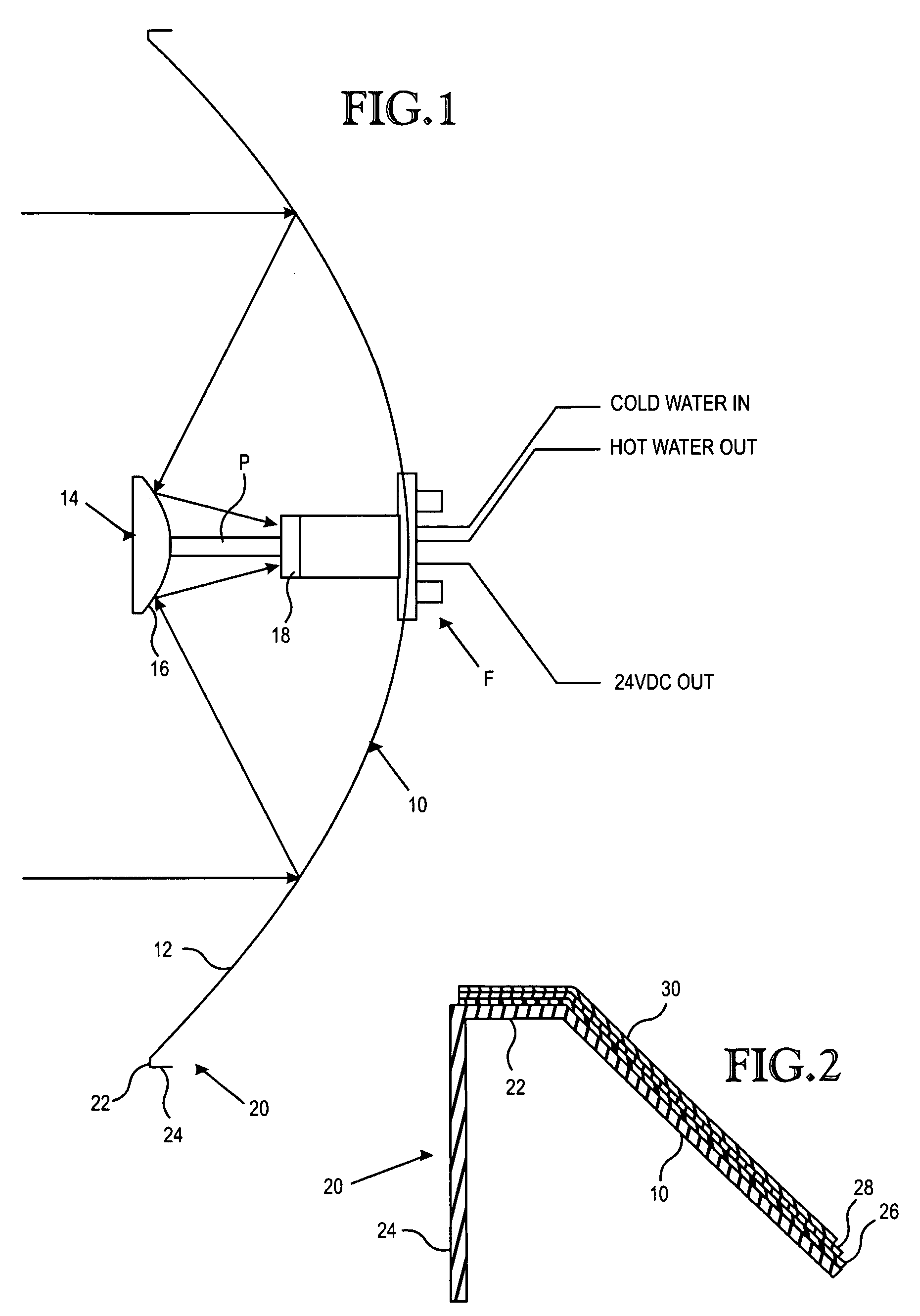 Conversion of solar energy to electrical and/or heat energy