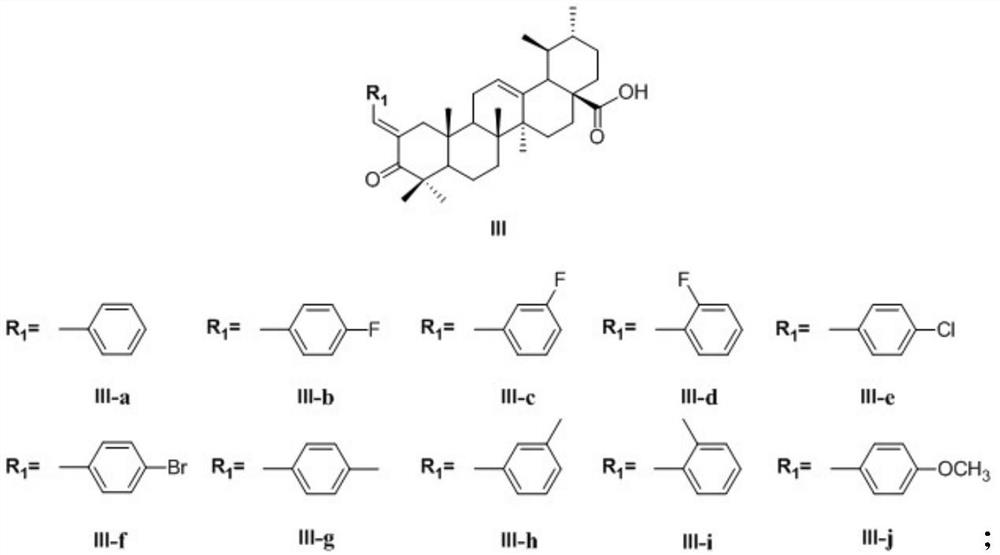 Ursolic acid pyrimidine amide derivative as well as preparation method and application thereof