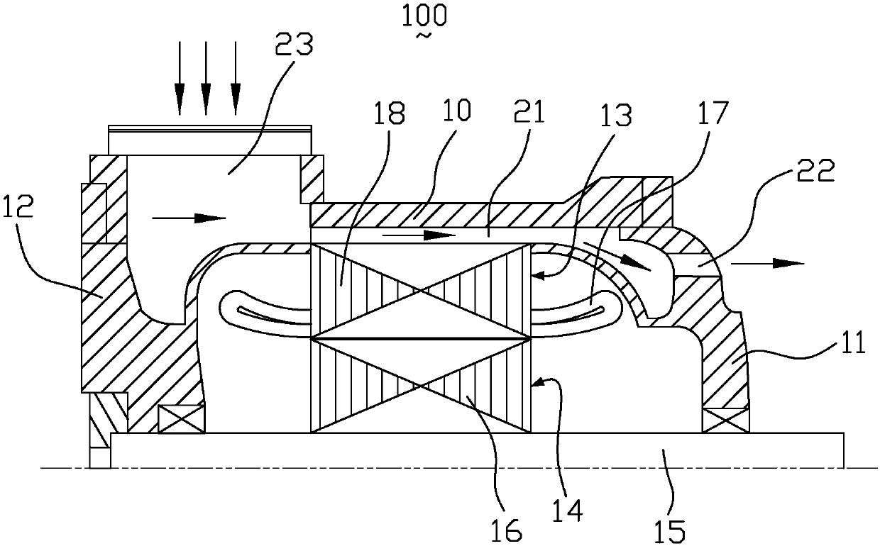 Ventilation cooling structure of fully-enclosed permanent-magnet motor