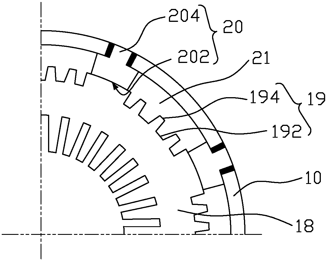 Ventilation cooling structure of fully-enclosed permanent-magnet motor