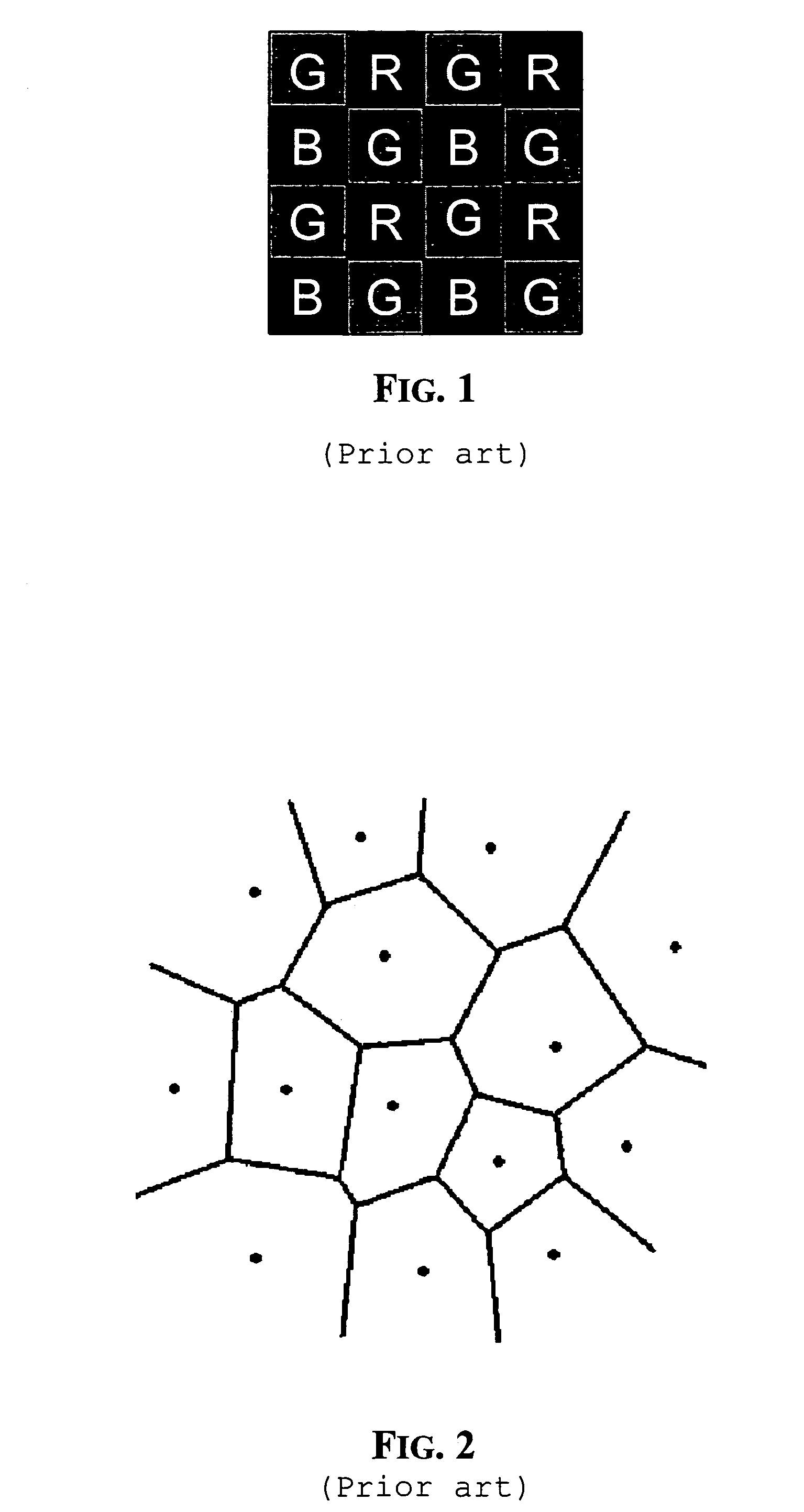 Color interpolation using data dependent triangulation