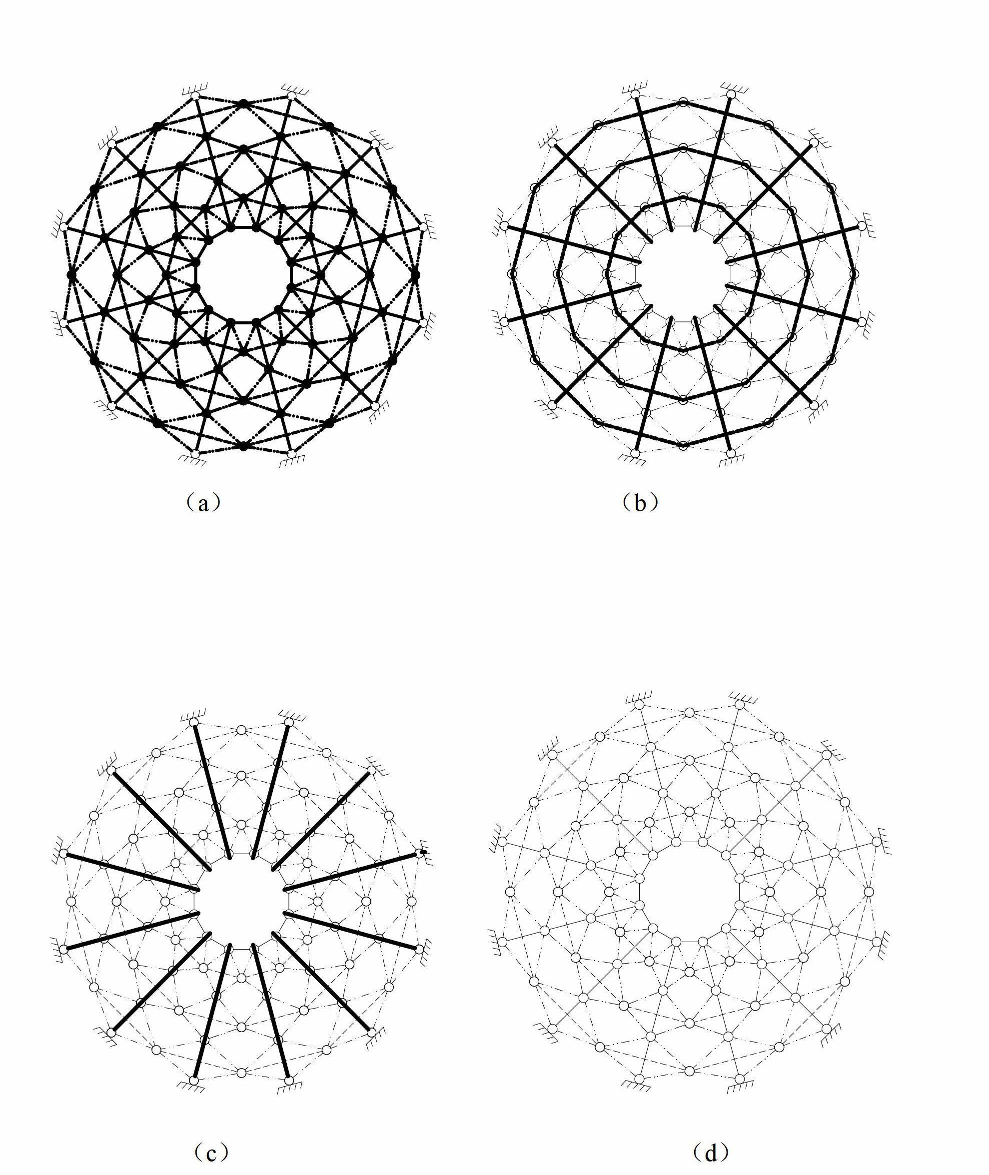 Spherical reticulated shell composed of connected quadrilateral-planed six-rod tetrahedron units