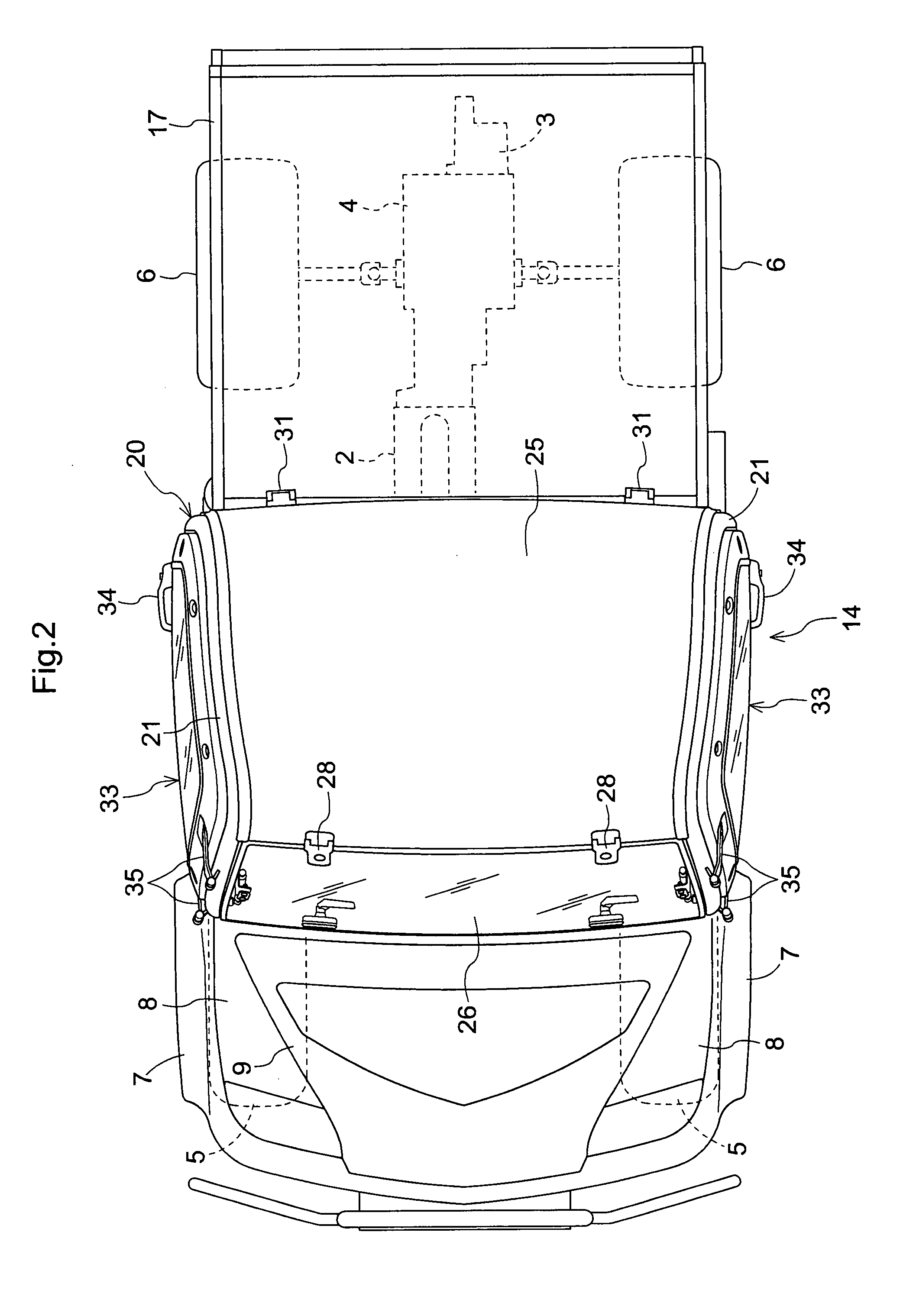 Cabin door device