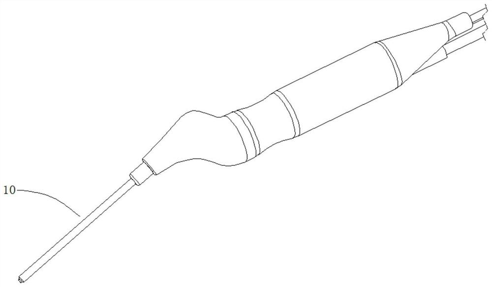 Radio frequency melting electrode for otitis media minimally invasive surgery and using method of radio frequency melting electrode