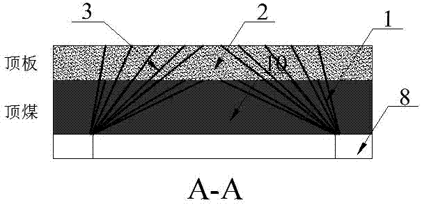 Ultrasonic excited roof (coal) caving apparatus and method thereof