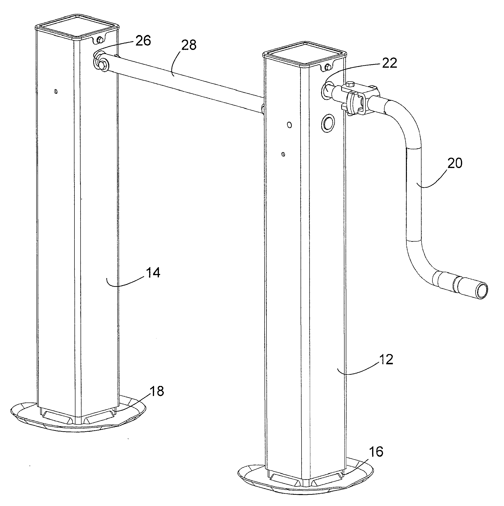 Reduced Cost Master/Slave Trailer Landing Gear Apparatus