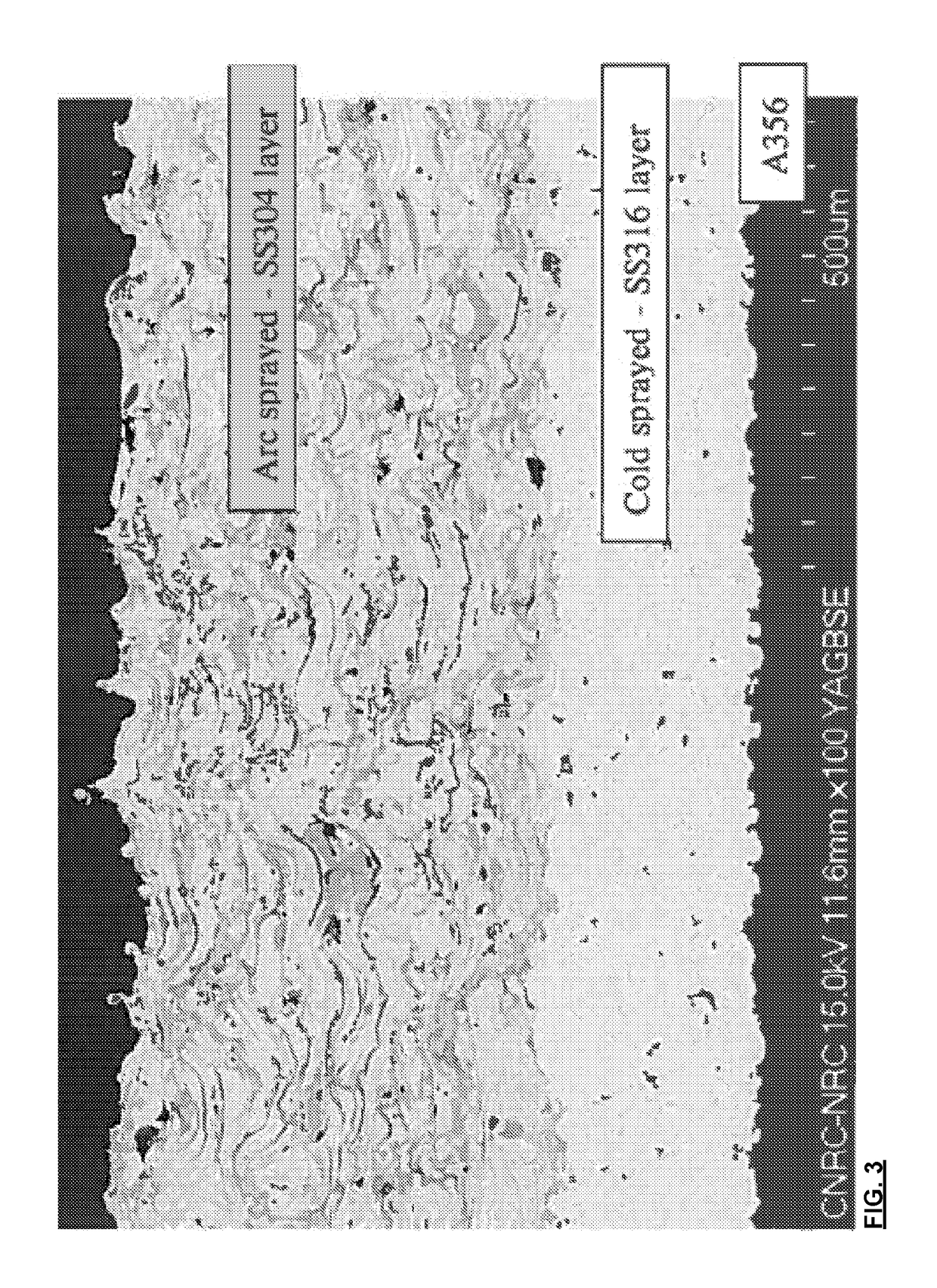 Bi-layer iron coating of lightweight metallic substrate