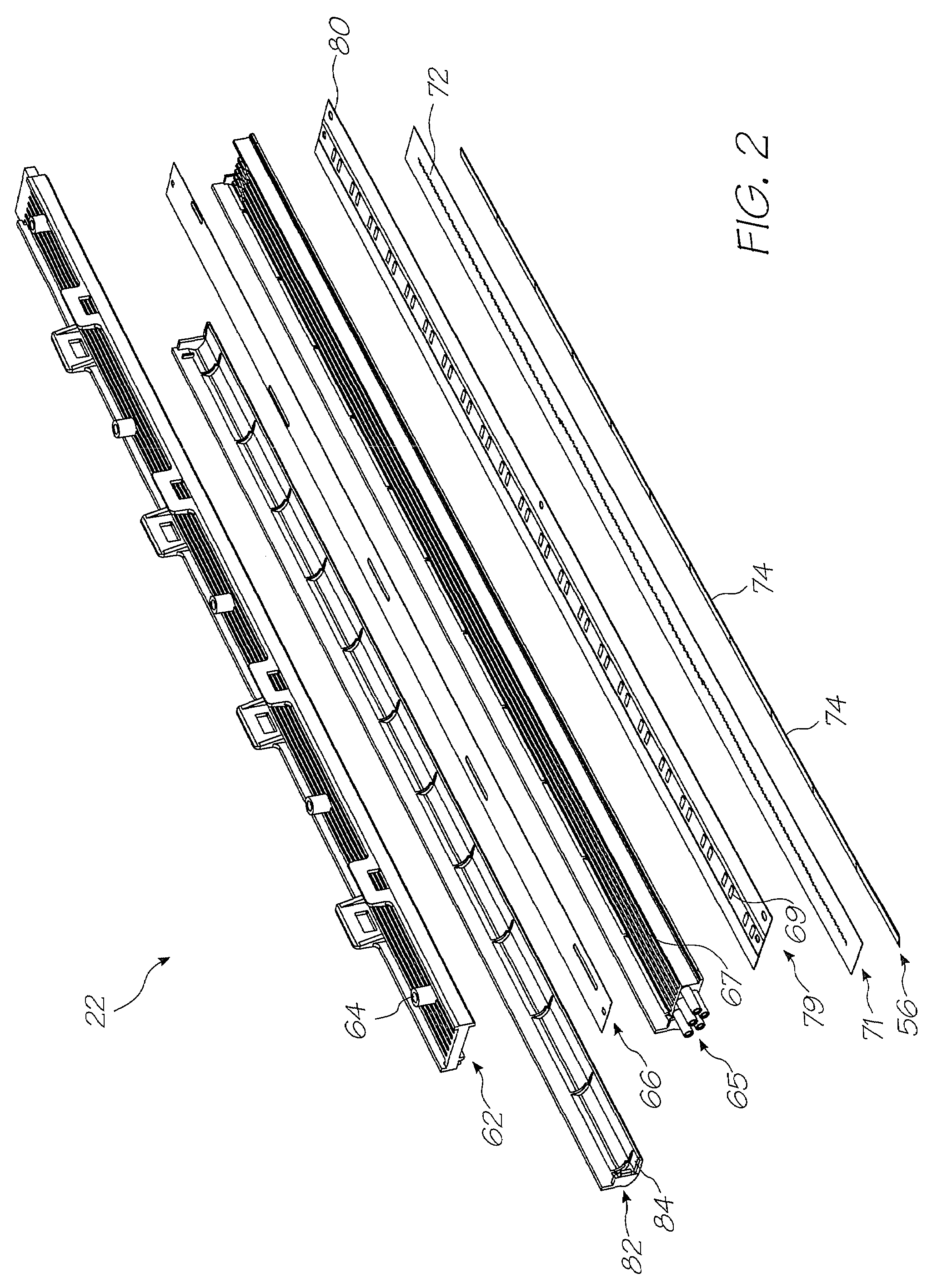 Printer with active fluidic architecture