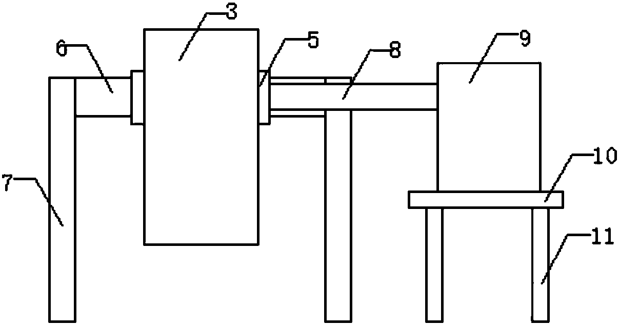 Automated material conveying device for hardware stamping parts