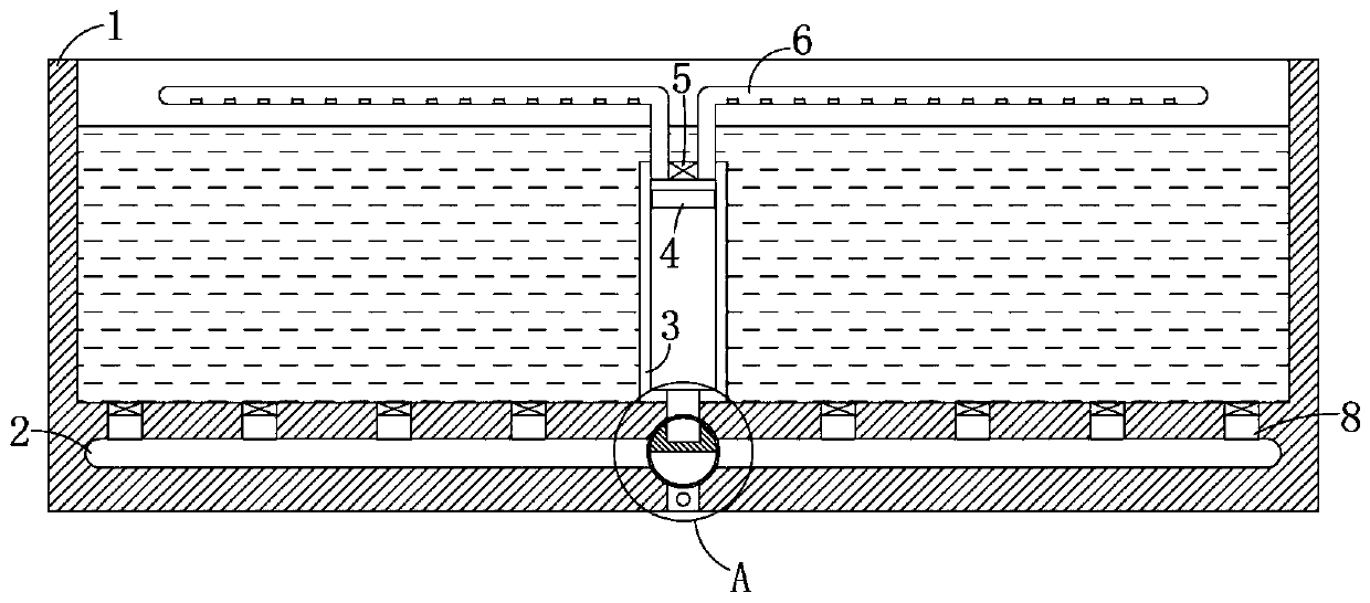 Self-defoaming microbial sewage treatment tank