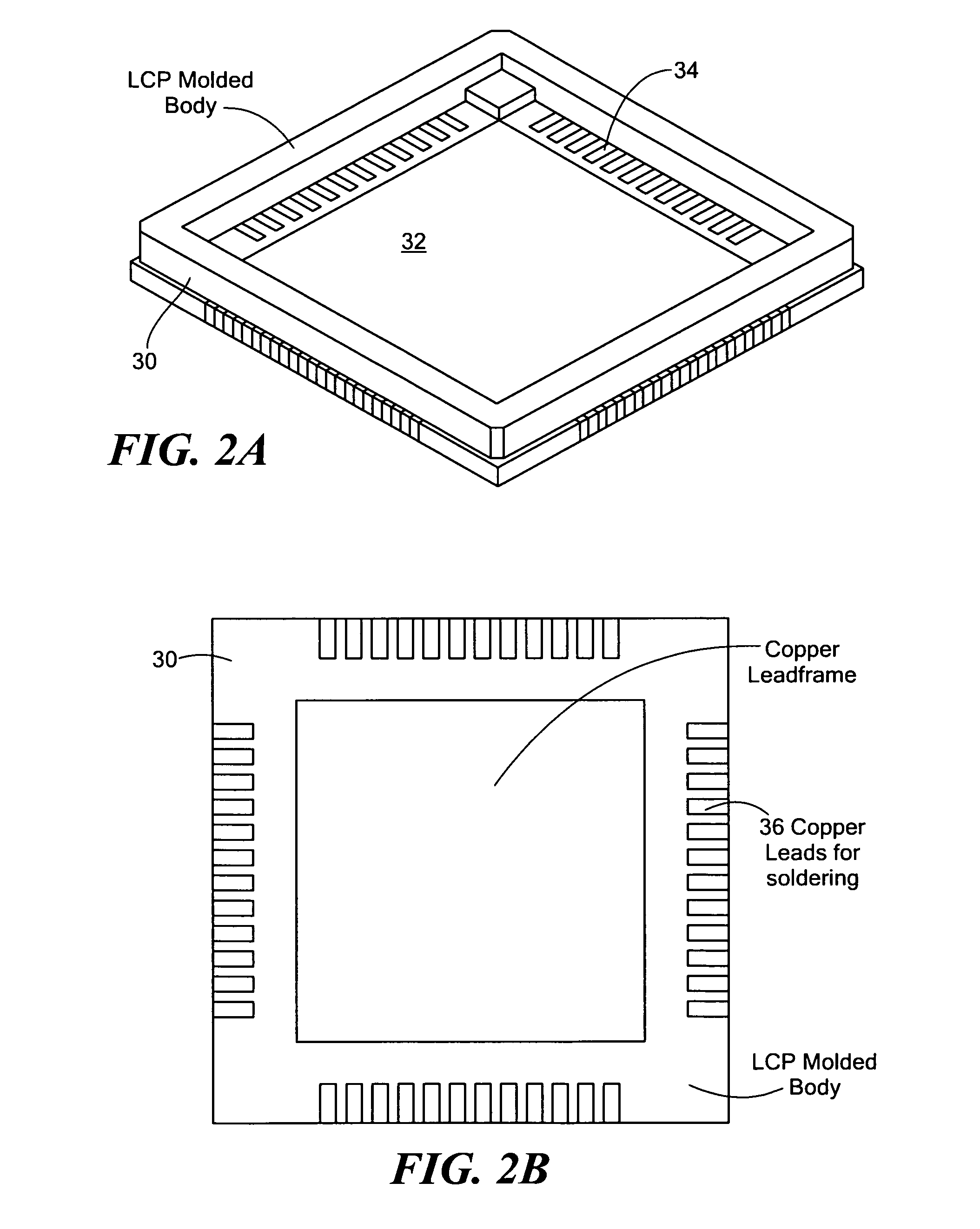 Plastic electronic component package