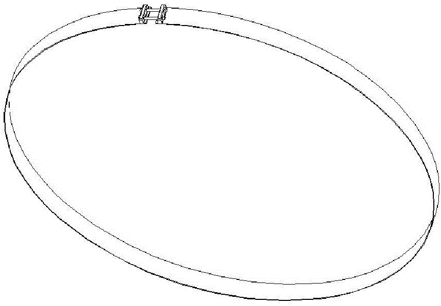 Fastening device for outer portion of rocket engine