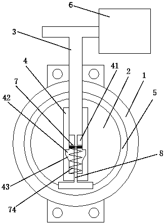 Abutting-locking type butterfly valve