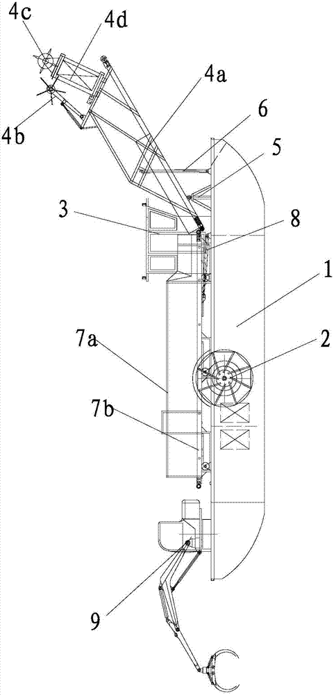 Multifunctional cleaning vessel for river channels