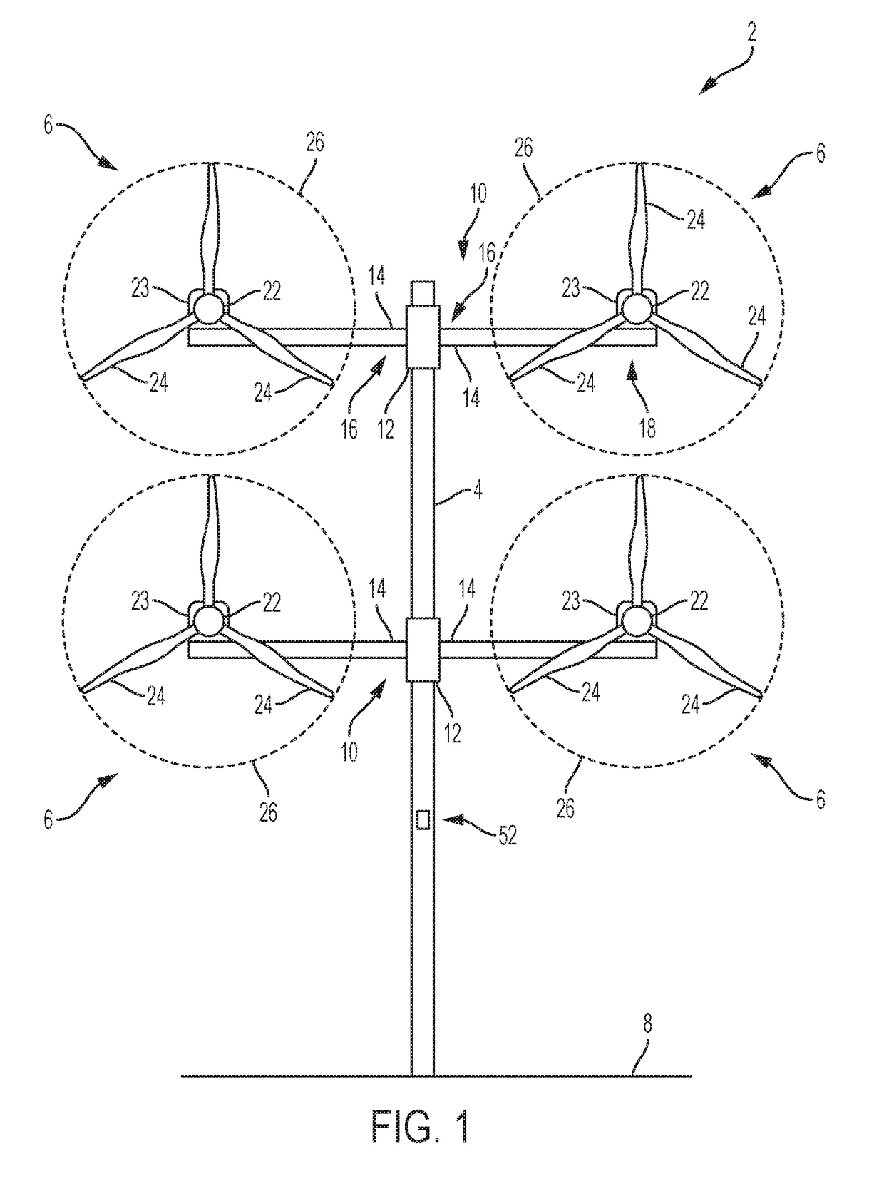 Control system for damping structural vibrations of a wind turbine system having multiple rotors