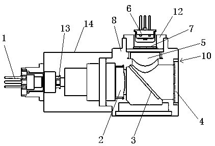 Coaxial spatial optical receiving-transmitting communication device