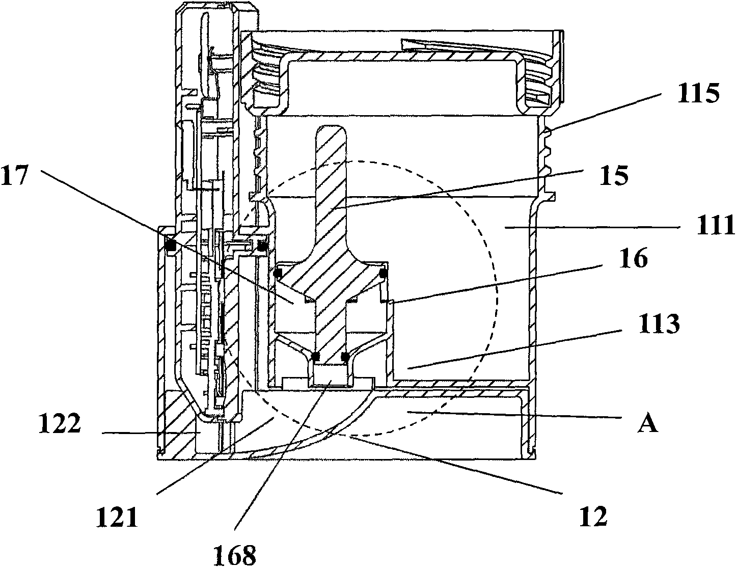 Device for analyzing analyte in liquid sample