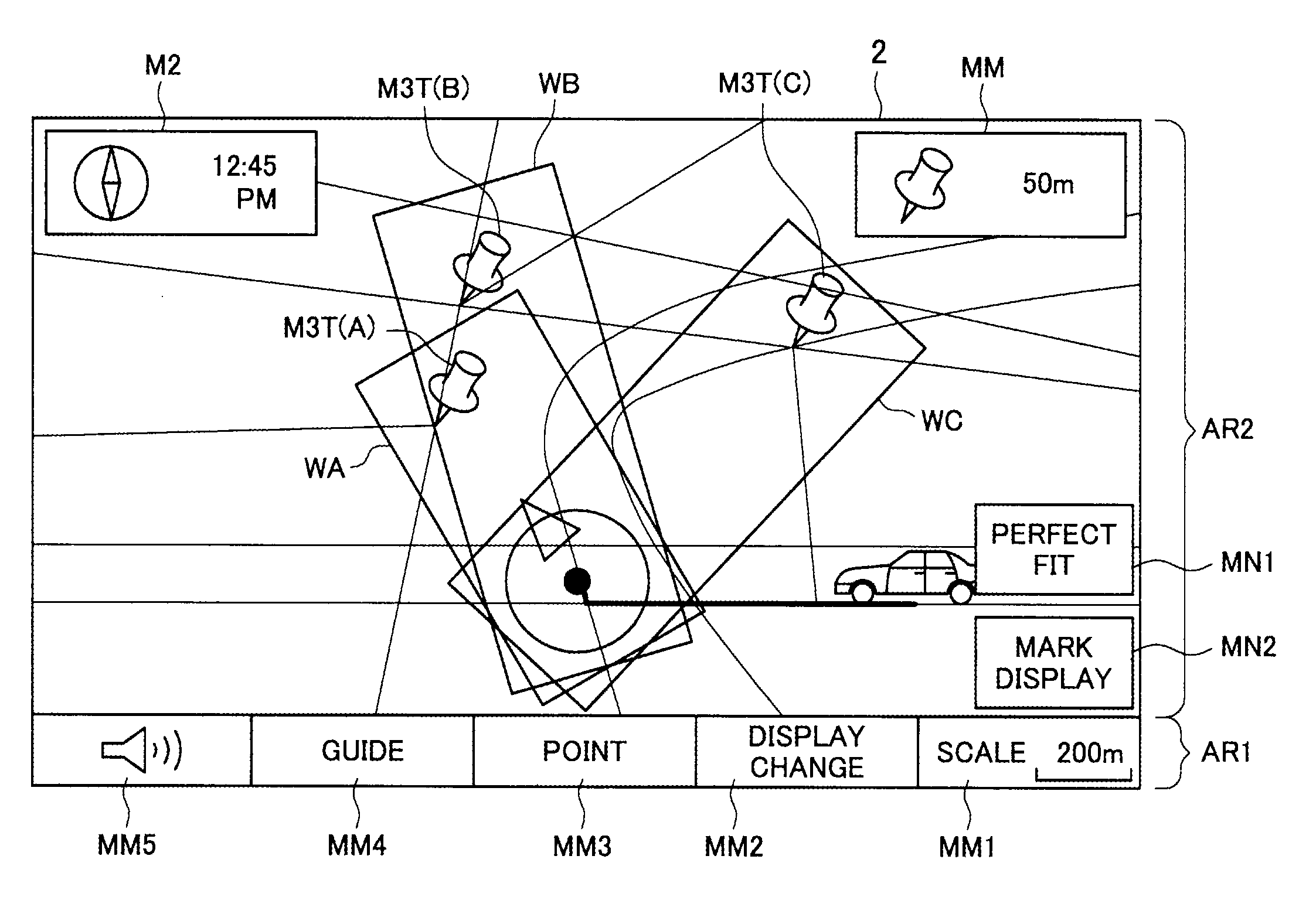 Navigation device, display method of navigation device, program of display method of nagivation device and recording medium recording program of display method of navigation device