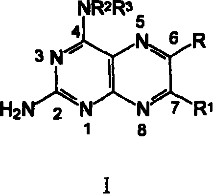 Pteridine derivatives with nitric oxide synthase inhibitor function