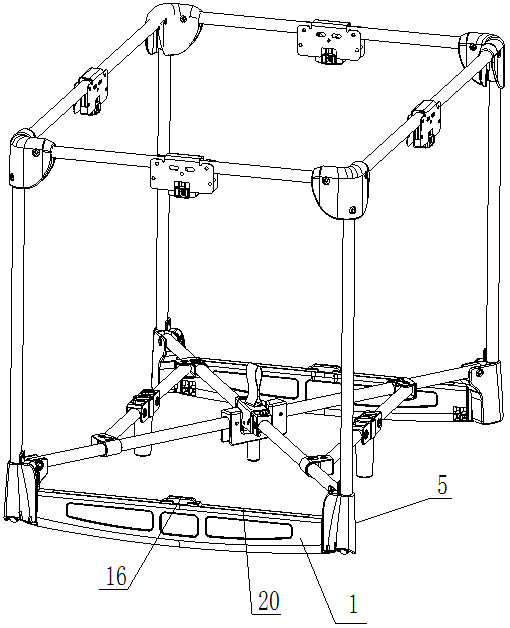 Game bed bottom rocking mechanism