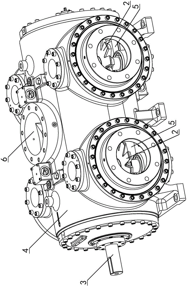 Multi-screw type frequency conversion refrigeration compressor