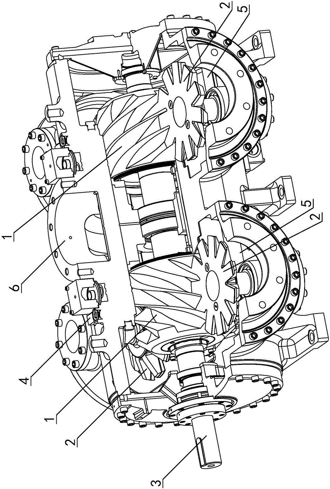 Multi-screw type frequency conversion refrigeration compressor