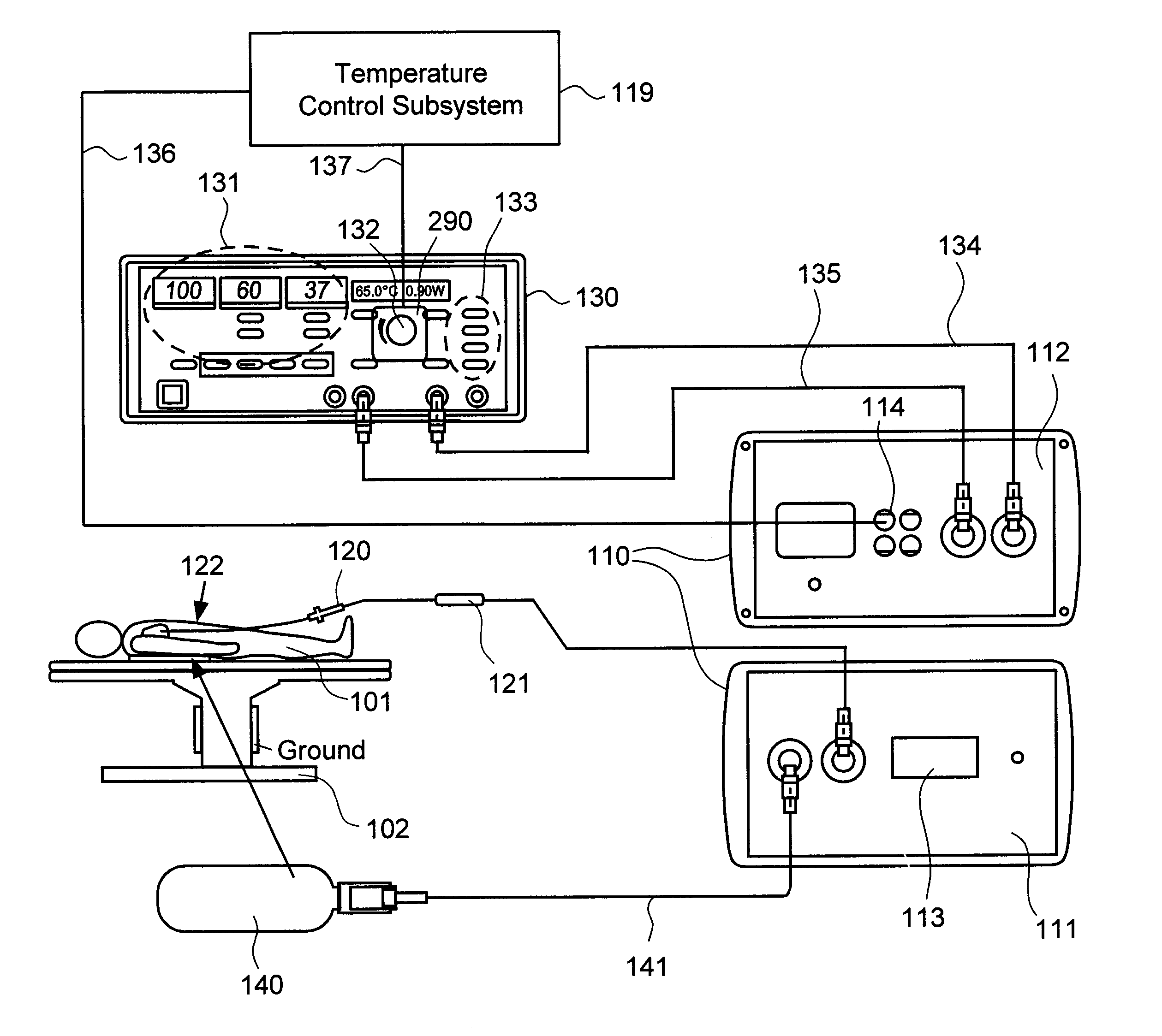 Systems and methods for temperature-controlled ablation using radiometric feedback in an interface module-based system