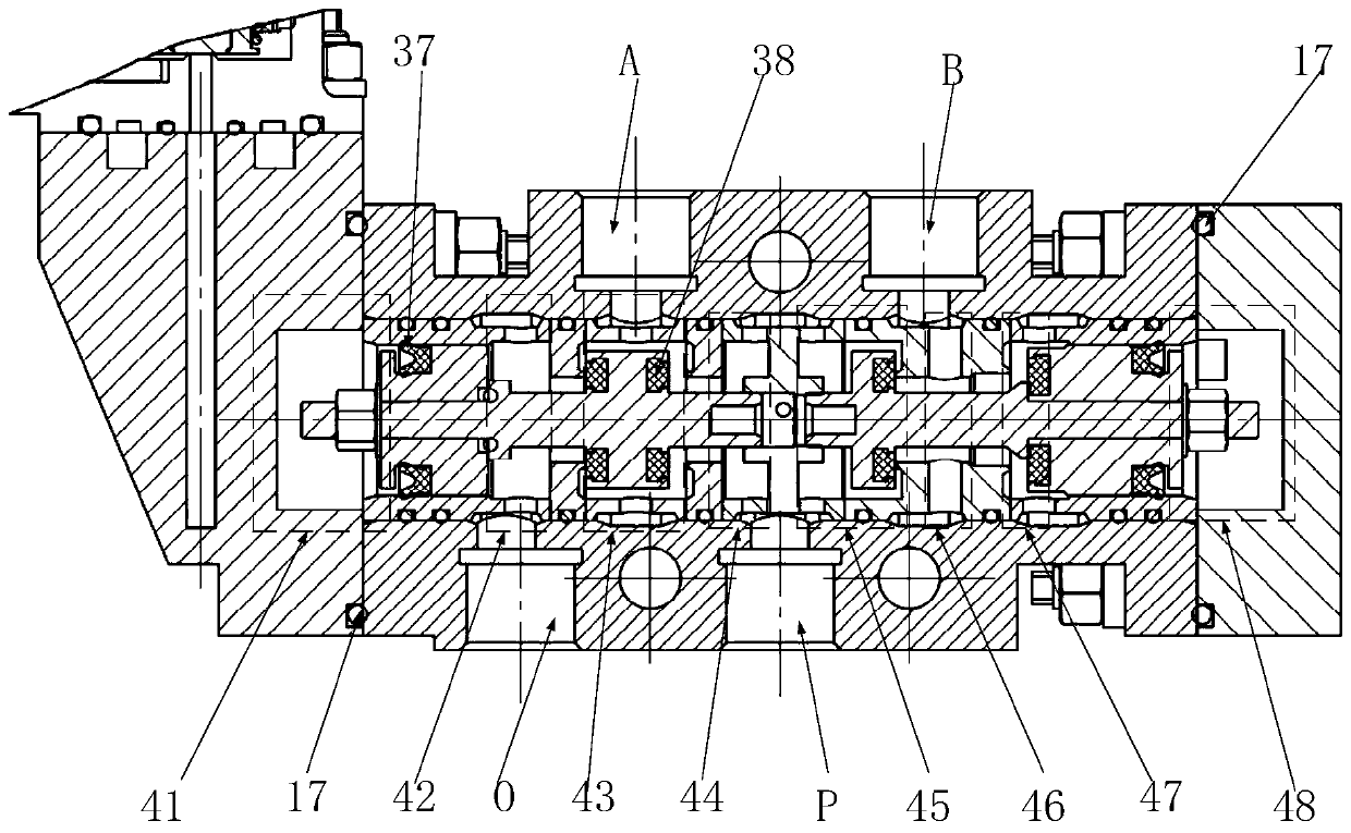 Electromagnetic pilot-operated type four-way valve