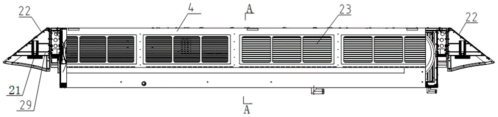 Overhead air conditioning unit with sand wind preventing function and for railway vehicle