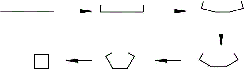 Machining method for thin-wall squared tube