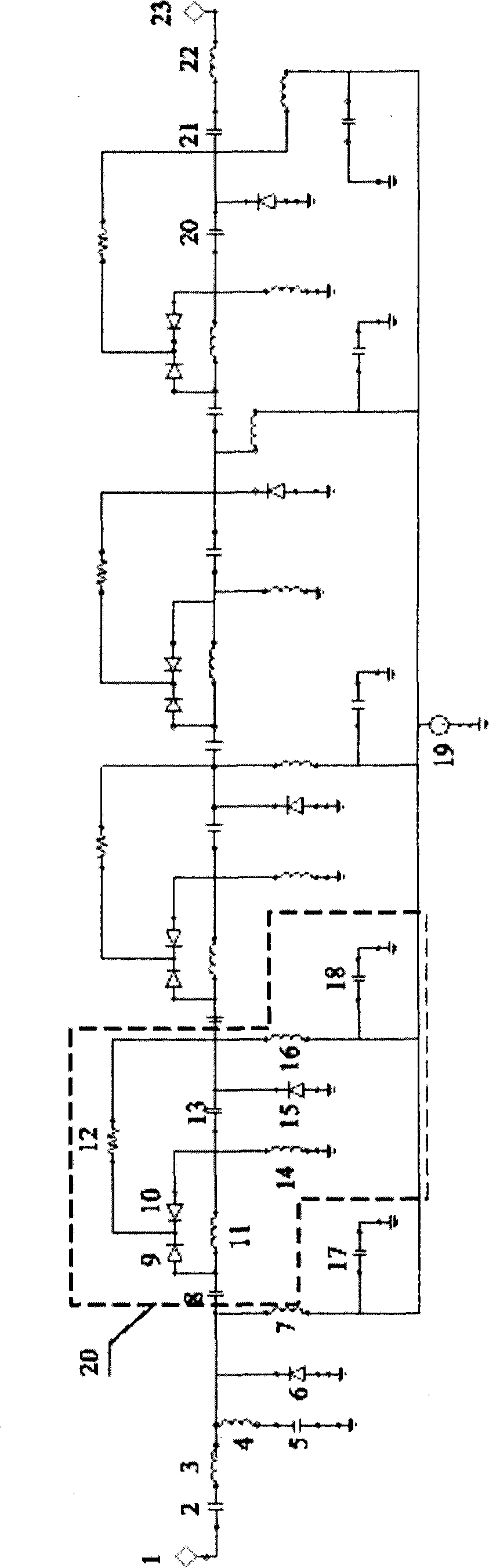 LC elliptic function electrically-tunable filter