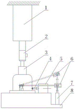 Automobile hydraulic jack endurance test device and test method thereof