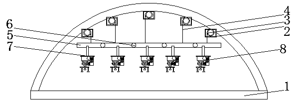 Greenhouse having illumination with adjustable angles.