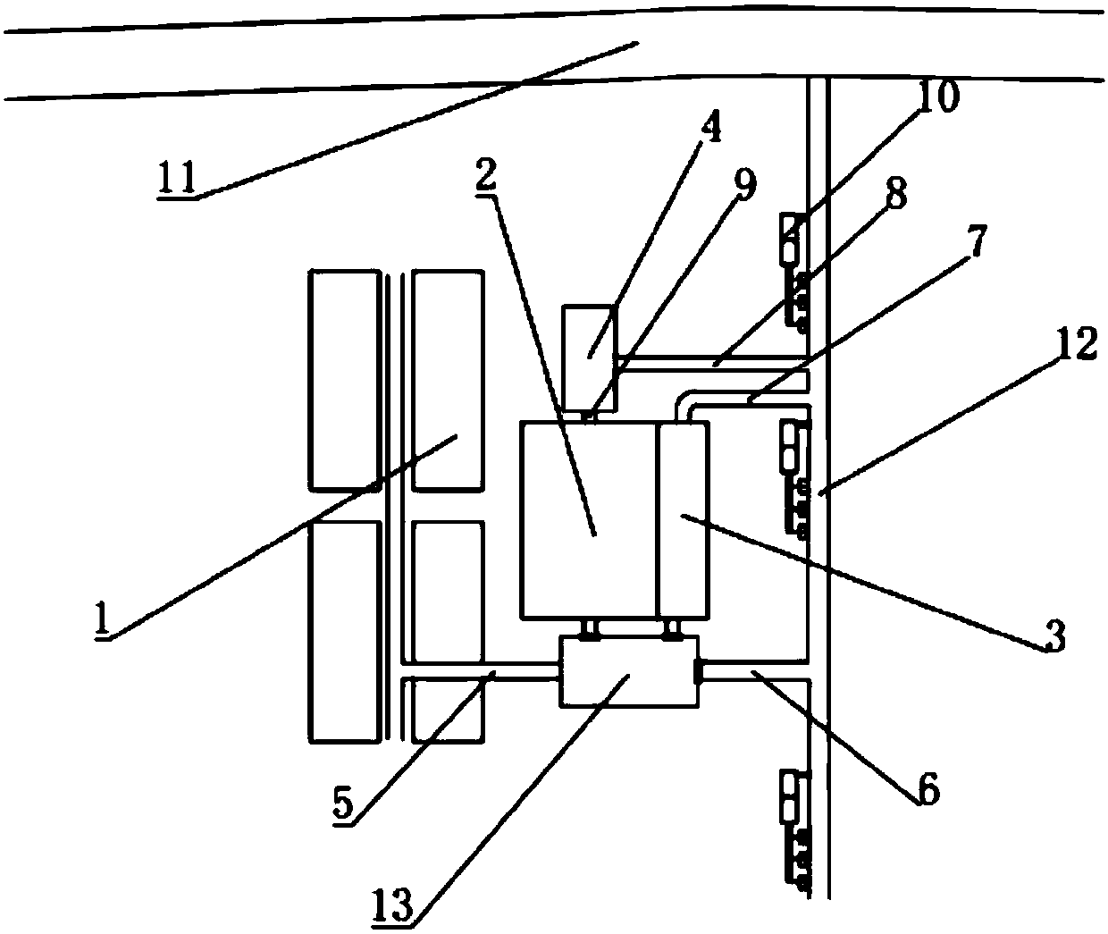 Control system for combined drainage pipe network without sewage trunk pipe and control method of control system