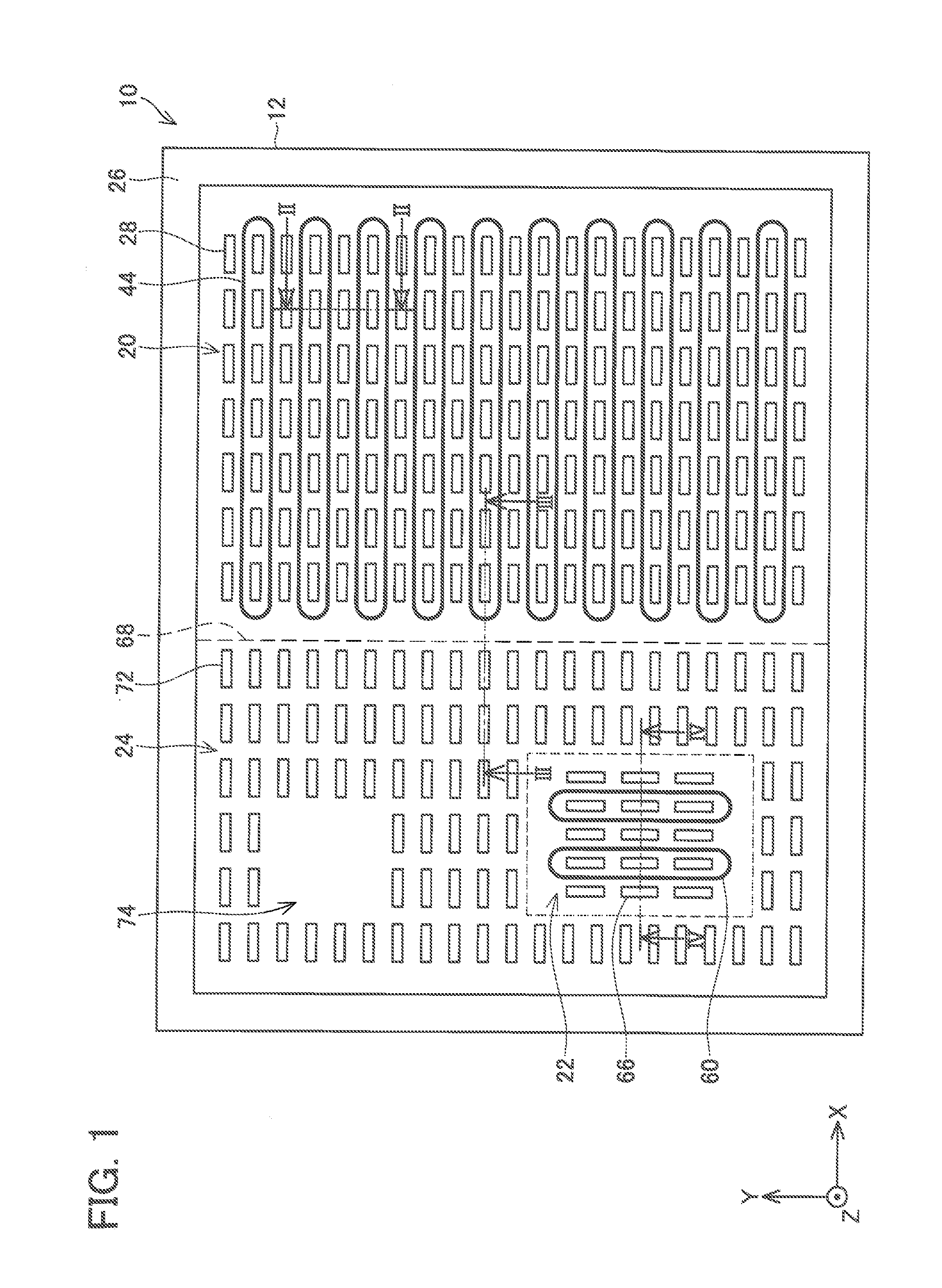 A semiconductor device comprising a main region, a current sense region, and a well region