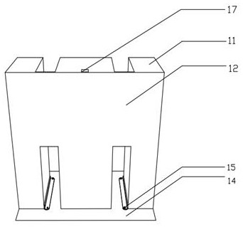 Device for measuring wave dissipation performance of straight wall type permeable breakwater