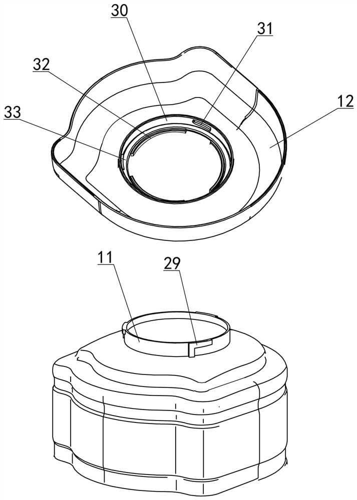 Disassembly-free water-adding self-flowing water dispenser for pet dogs