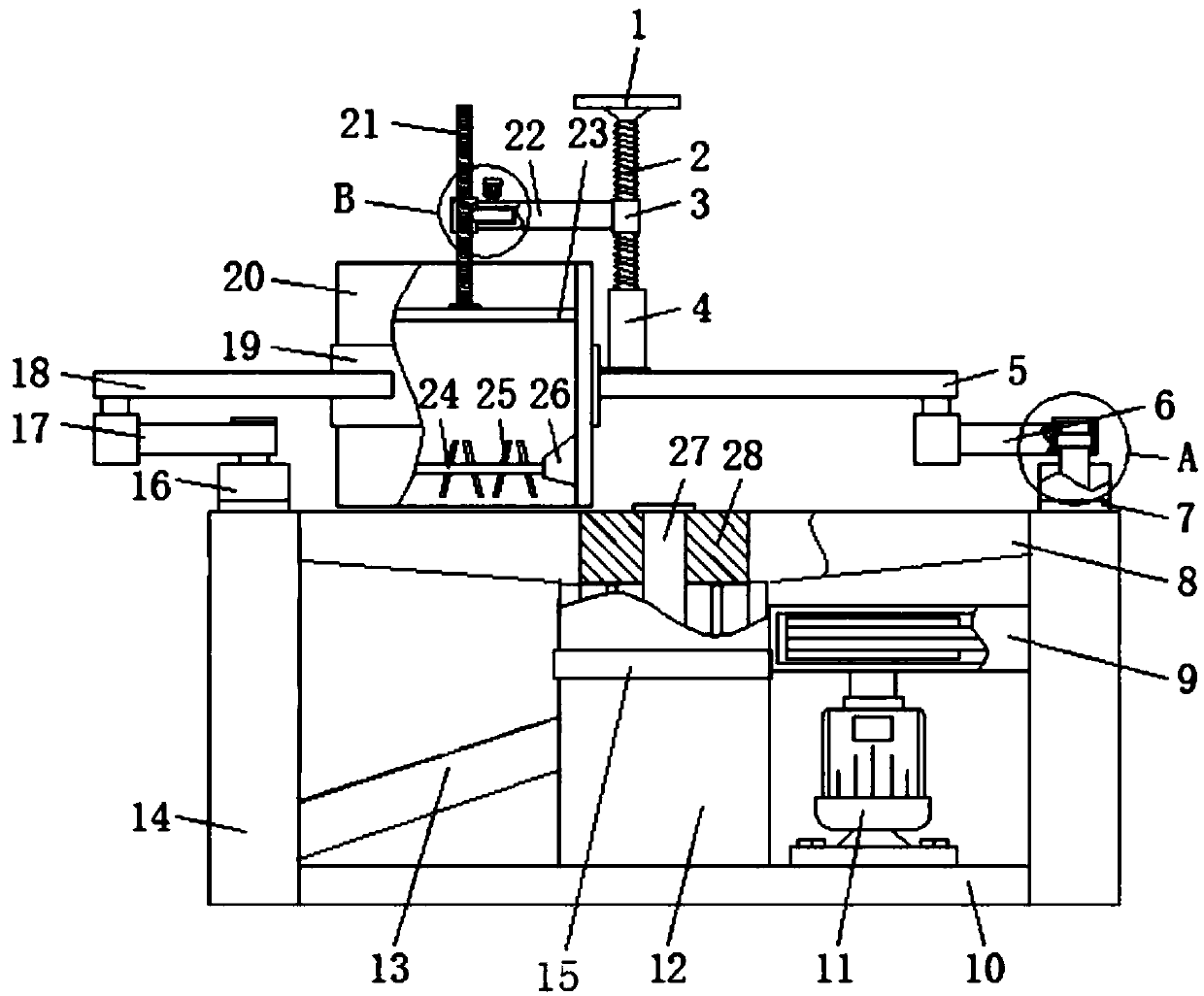 Rolling device capable of conveniently discharging tea leaves