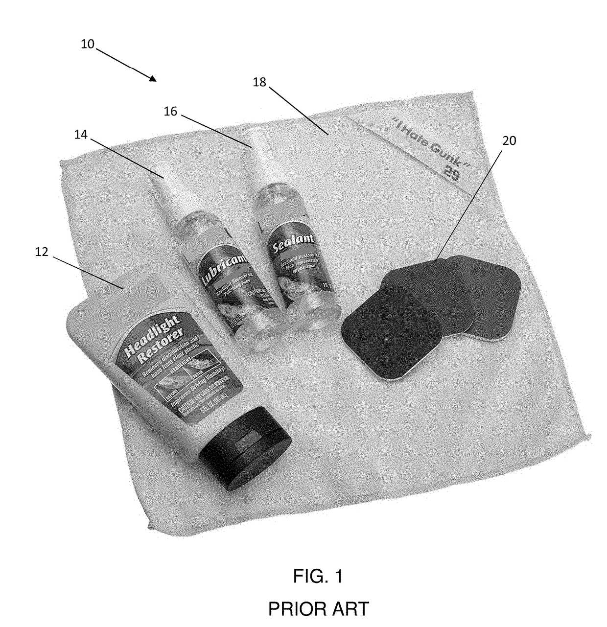 One-step headlight restoration kit and formulation