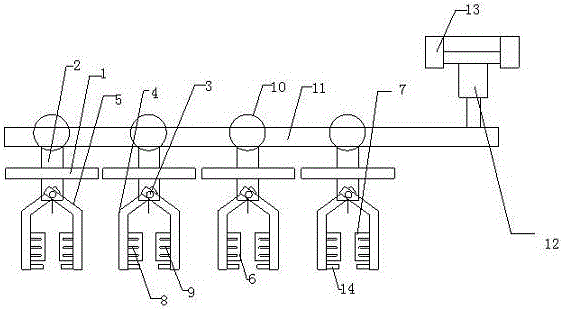 A clamping device for LED lamp heat sink