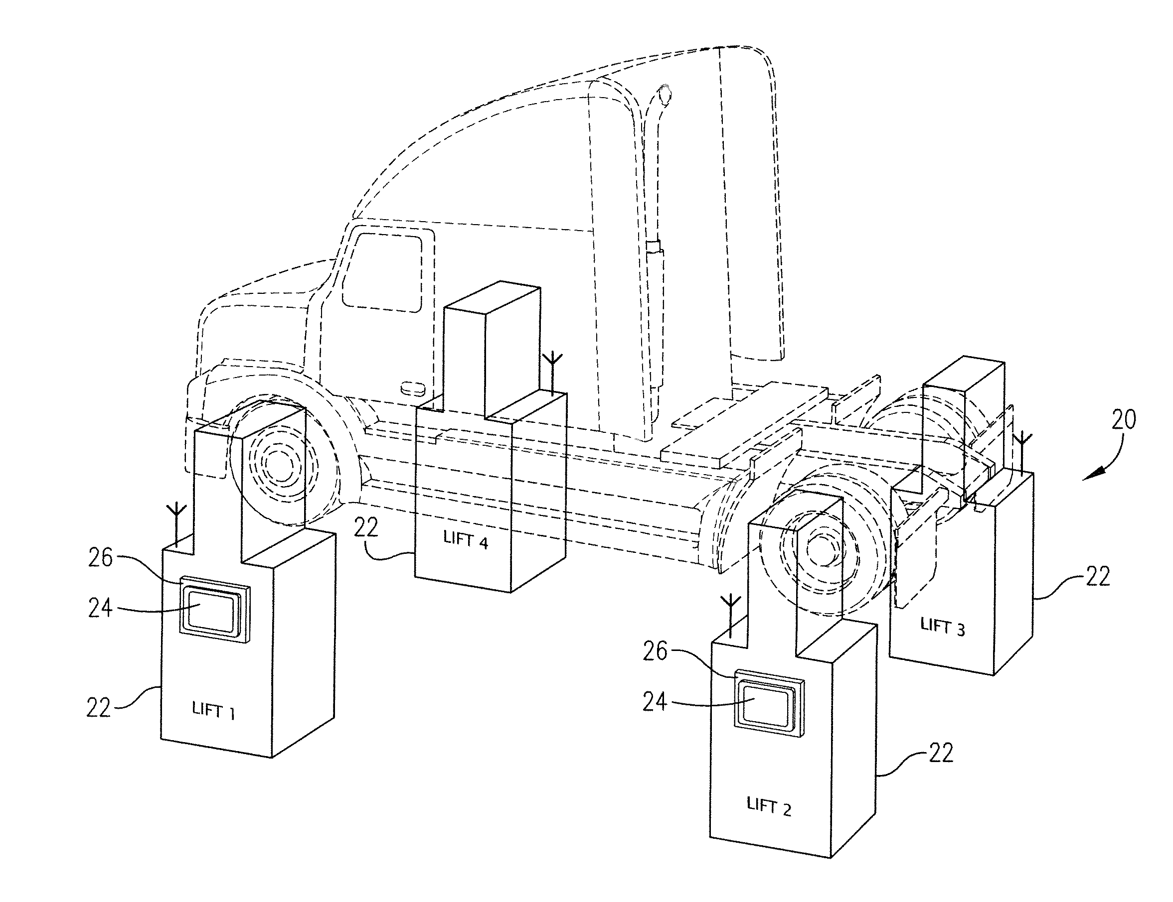 Wireless vehicle lift system with enhanced communication and control