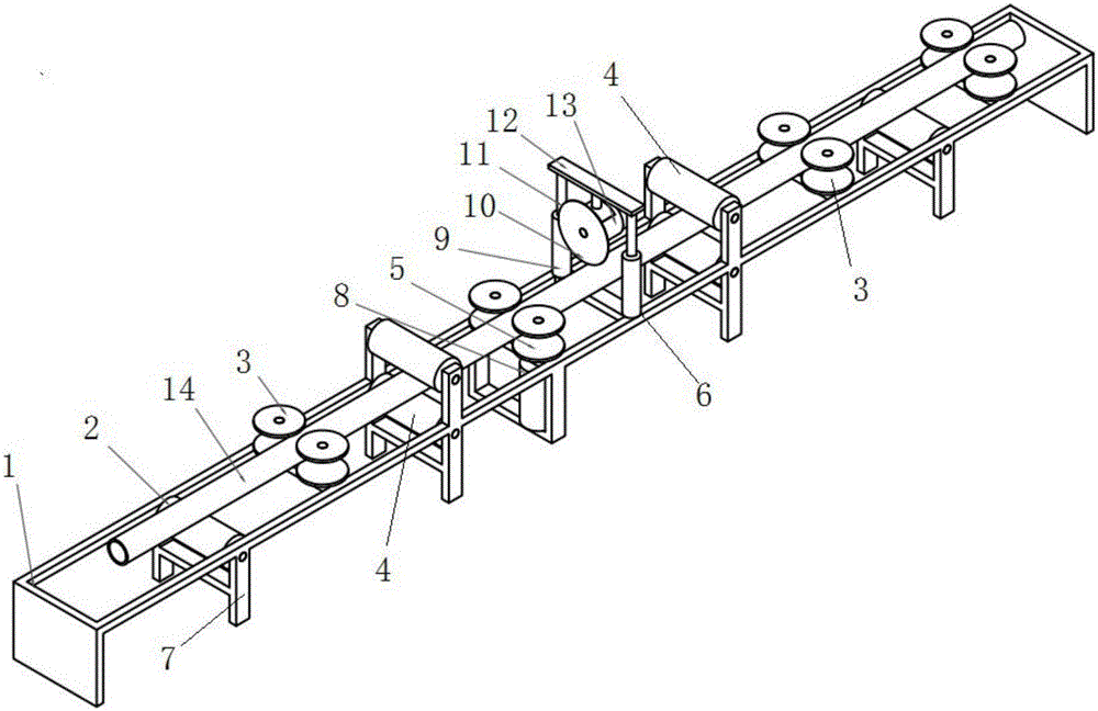 Automated oil tube outside-well cutting device