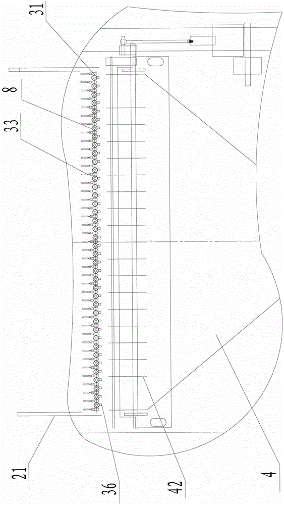 Direction straightening-out mechanism of cylinder bundling machine