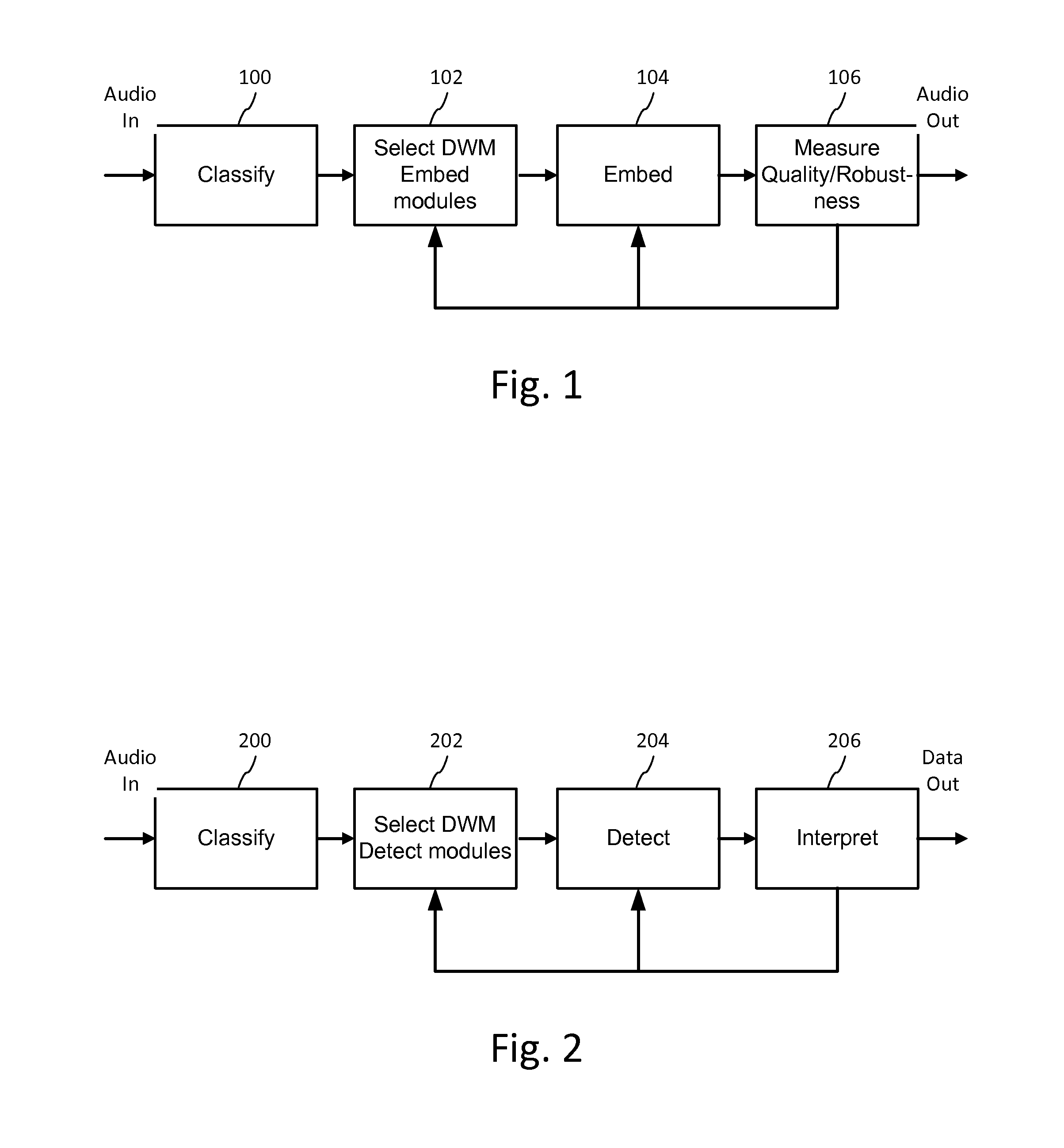 Multi-mode audio recognition and auxiliary data encoding and decoding