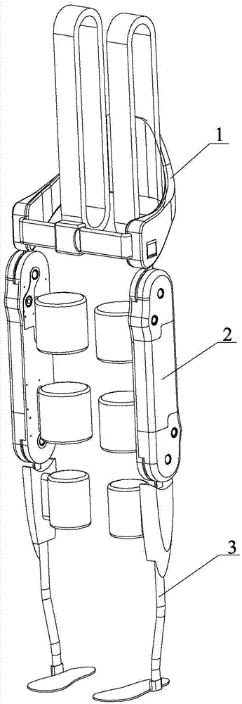 Portable modularized walking aid exoskeleton