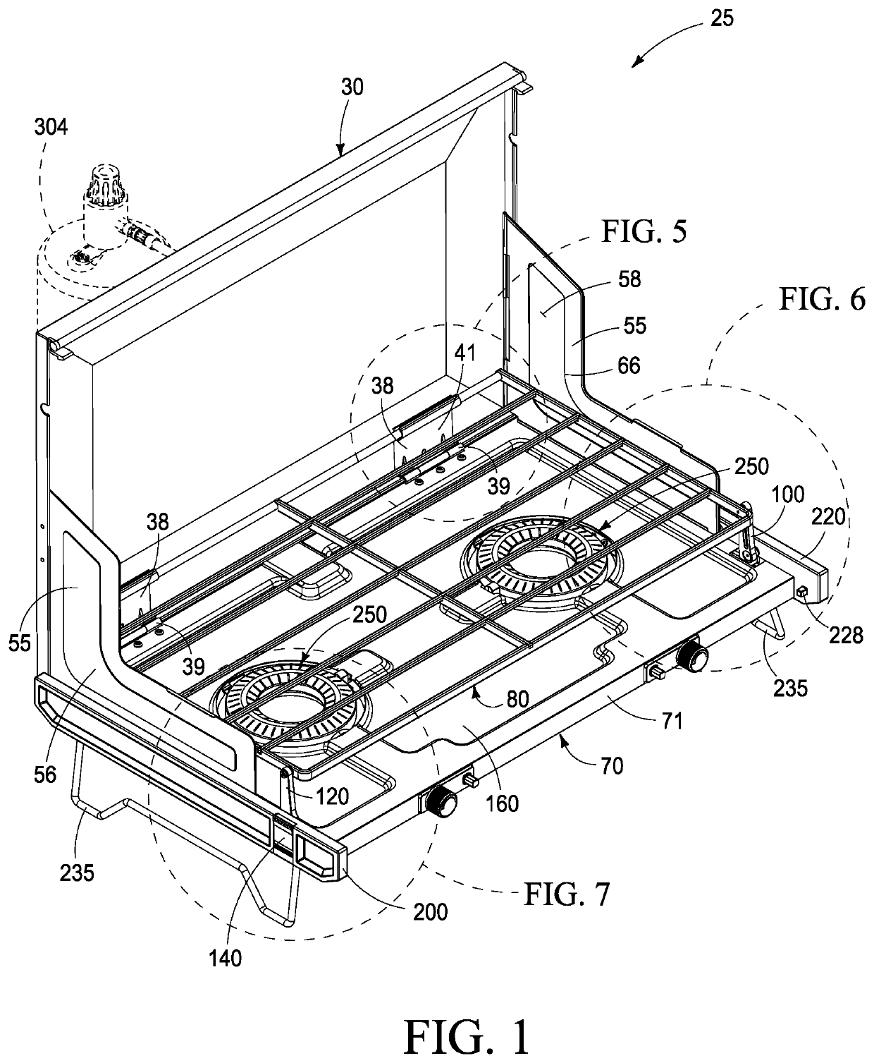 Collapsible camp stove