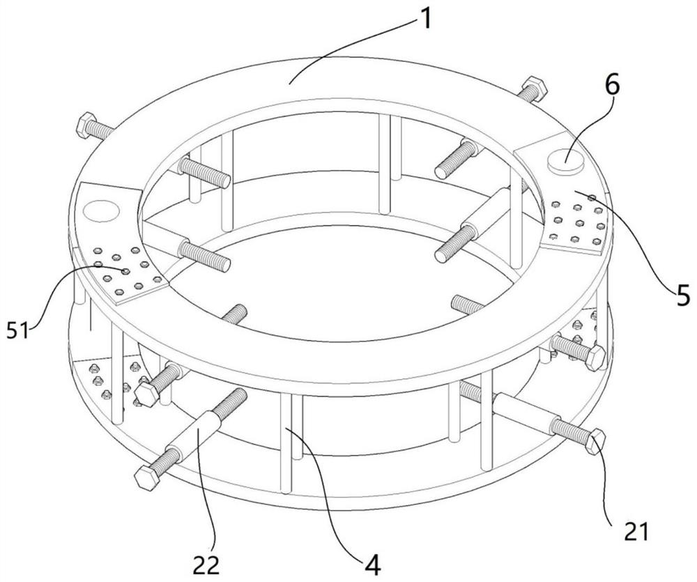 Annular alignment device and rapid alignment method for coaxial butt joint of steel pipes